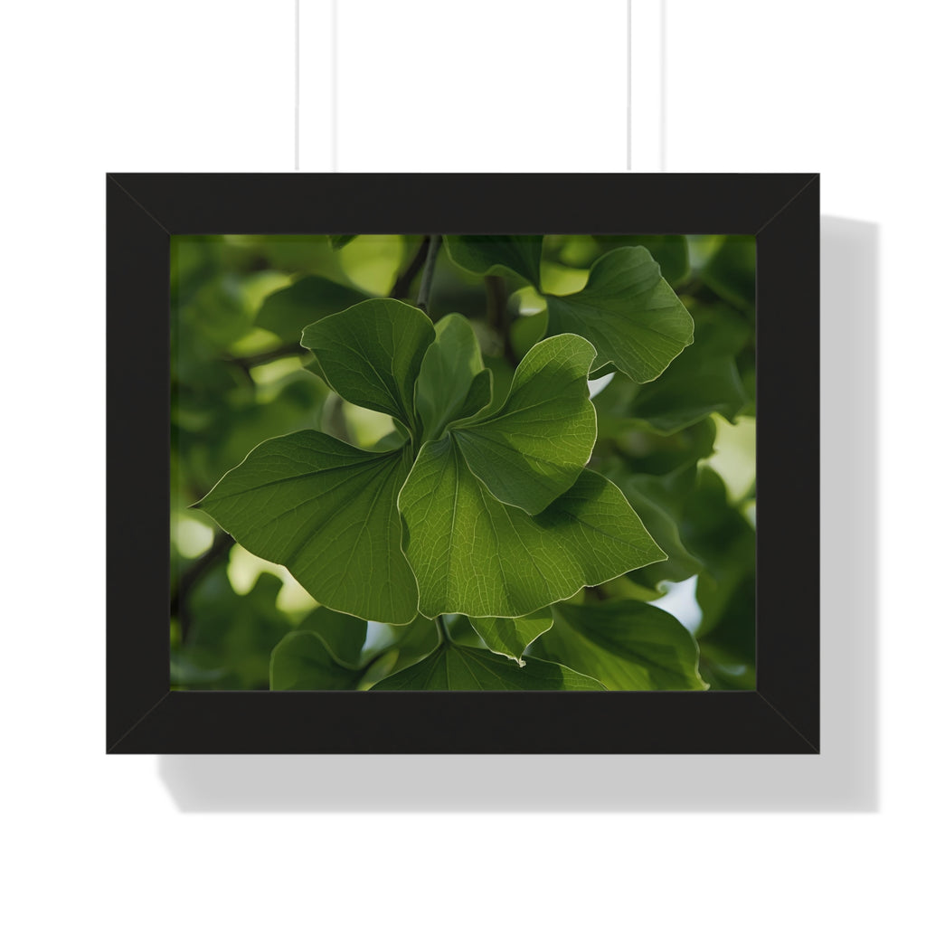 Framed Botanical Wall Art, Nature Decor, Green Leaf Print, Home Office Artwork, Gift for Plant Lovers, Eco-Friendly Decor