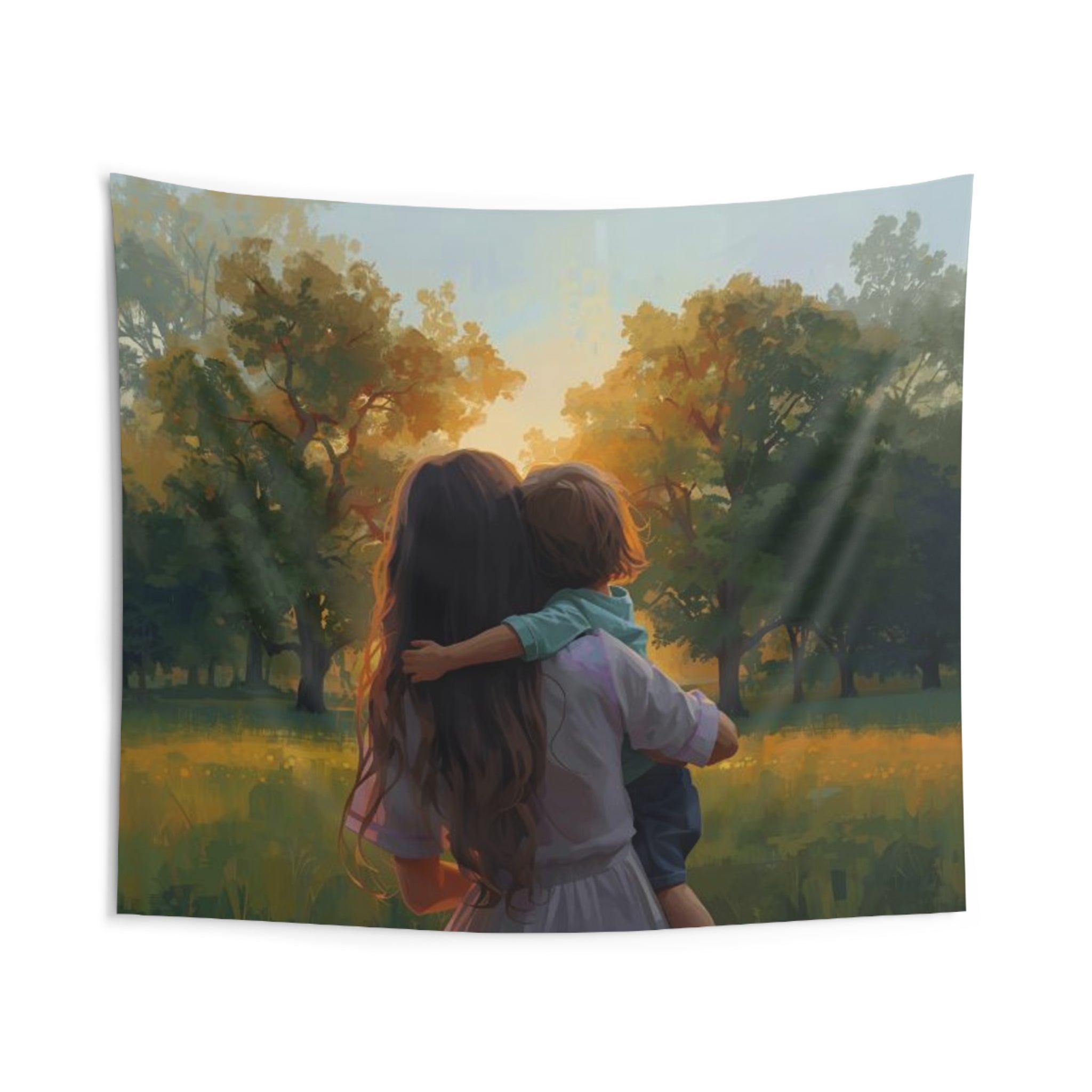 Mother and Child Indoor Wall Tapestry