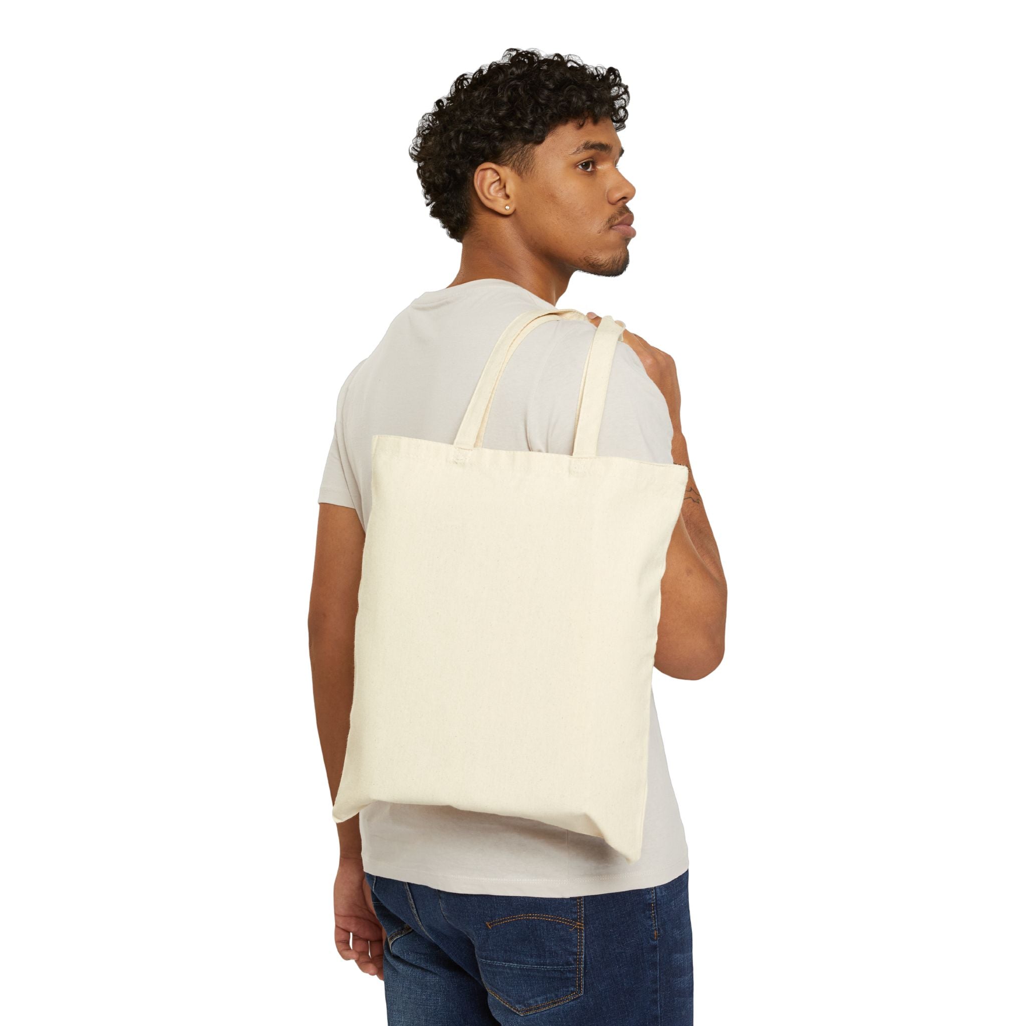 Canvas Tote Bag - Pine Trees Covered in Snow Design